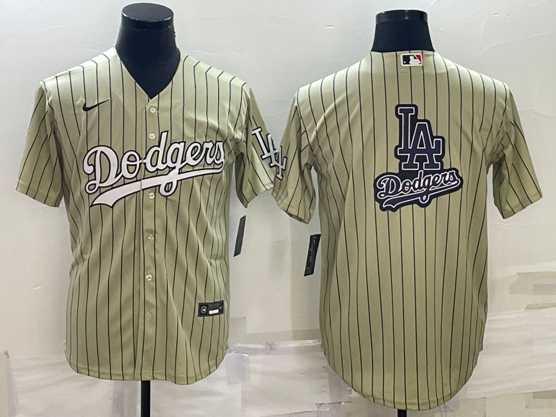 Men's Los Angeles Dodgers khaki Baseball Jersey